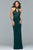 7750 High Halter Cutout Sheath Gown
