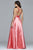 7752 High Low Frosted Satin Evening Dress