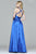 7752 High Low Frosted Satin Evening Dress