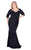 Mac Duggal Fabulouss - 77537F Accented Quarter Length Sleeve Dress in Black