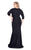 Mac Duggal Fabulouss - 77537F Accented Quarter Length Sleeve Dress in Black