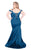 Mac Duggal Fabulouss - 77538F Geo-Jeweled Off Shoulder Mermaid Gown