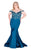 Mac Duggal Fabulouss - 77538F Geo-Jeweled Off Shoulder Mermaid Gown