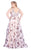 Mac Duggal Fabulouss - 77542F Beaded Plunging Floral A-Line Gown In Pink