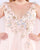 Mac Duggal Fabulouss - 77551F Floral Applique A-line Dress With Cape In Pink and Multi-Color