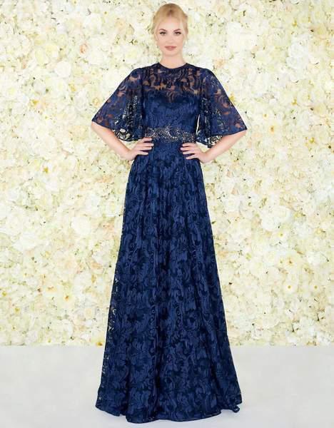 Mac Duggal Couture - 79218D Crystal Embellished A-line Dress in Blue