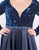 Mac Duggal Fabulouss - 77565F Sequined Plunging Long Sleeves Gown In Blue