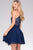 JVN41476 Beaded Two Piece Halter Cocktail Dress