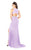 Mac Duggal Flash - 77614L Rhinestone Accented Halter Dress With Train in Purple