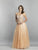 Dave & Johnny - A7764 Beaded Corset Style Sweetheart Neck A-Line Gown In Orange
