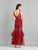 Dave & Johnny - A7770 Embellished Scoop Ruffled Trumpet Dress In Red