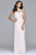 7774 Chiffon Illusion Evening dress with Keyhole back
