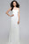 7774 Chiffon Illusion Evening dress with Keyhole back