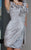 MNM Couture - 5950 Embellished Asymmetric Sheath Dress In Gray