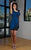 MNM Couture - 5950 Embellished Asymmetric Sheath Dress In Blue