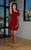 MNM Couture - 5950 Embellished Asymmetric Sheath Dress In Red