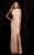 SCALA - 48665 High Neck Sequins Prom Dress with Side Slit