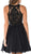 Poly USA - 7794 Embroidered Illusion Halter Chiffon A-line Dress