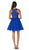 Poly USA - 7794 Embroidered Illusion Halter Chiffon A-line Dress