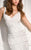 BG Haute - 48681 Embroidered V-neck Sheath Dress in White
