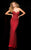 SCALA - Beaded Strapless Sweetheart Prom Dress 48707 in Red
