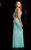 48714 High Neck Long Evening Dress