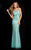 48714 High Neck Long Evening Dress