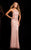 48714 High Neck Long Evening Dress