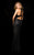 48714 High Neck Long Evening Dress