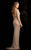 BG Haute - 48715 Embellished Bateau Sheath Dress in Neutral and Gray