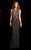 BG Haute - 48715 Embellished Bateau Sheath Dress in Black and Silver