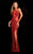 BG Haute - 48717 Sequined Halter Sheath Dress in Red