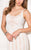 BG Haute - 48722 Sleeveless Sequined Stripe Gown in White and Neutral
