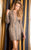 SCALA - 48728 Illusion V Neck Cocktail Dress in Platinum