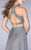 GiGi - Luminous Adorned Jewel A-Line Long Evening Gown 23860 In Gray