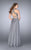 Luminous Adorned Jewel A-Line Long Evening Gown 23860