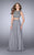 La Femme Gigi - 23860 Luminous Adorned Jewel A-Line Long Evening Gown