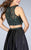 GiGi - Dramatic Beaded Foliage Jewel A-Line Long Evening Gown 23883 in Black