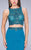 GiGi - Glistening Ornate Bateau Sheath Long Evening Gown 23907 In Green