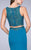 GiGi - Glistening Ornate Bateau Sheath Long Evening Gown 23907 In Green