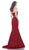Jadore - J7004 Strapless Sweetheart Neoprene Two Piece Mermaid Gown In Red
