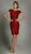 Jadore - J1036 Sequined Bateau Short Sleeve Sheath Dress In Red