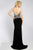 JVN94208 Illusion and Beaded Fitted Gown