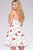 JVN42902 Strapless Floral Print Cocktail Dress