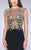 GiGi - Gilt-Embroidered Illusion Long Evening Gown 24054 in Black and Gold
