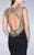 GiGi - Gilt-Embroidered Illusion Long Evening Gown 24054 in Black and Gold
