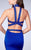 GiGi - Lavish High Collar Jersey Long Evening Gown 24119 in Blue
