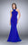 GiGi - Captivating Beaded Sleeveless High Neck Jersey Dress 24127 in Blue