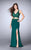 GiGi - Alluring Laced V-neck Two-Piece Jersey Dress 24128 in Green