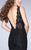 GiGi - Sheer Scalloped Lace Sheath Long Evening Gown 24145 In Black